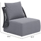 Mekan Accent Chair Gray