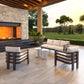 Bal Harbor 4-Piece Outdoor Living Set – White + Charcoal