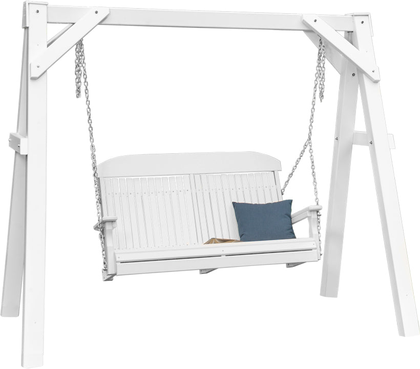 A-Frame Vinyl Swing Stand - White